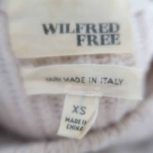 Wilfred Free Aritzia tan cream ribbed knit wool pullover sweater XS - Picture 5 of 8